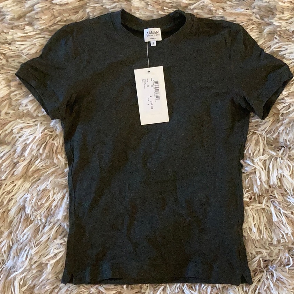 NWT Armani Collezioni gray t-shirt Size 4